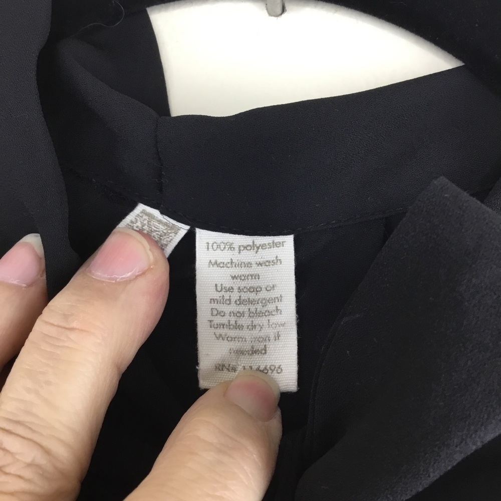 Japna Black Sheer Sleeveless Blouse Size Small - Picture 6 of 6